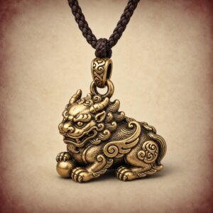 Golden Pixiu Wealth Pendant – Brass Pendant