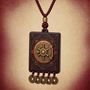 Longhu Mountain Wealth Vault Pendant – Mixed metal Pendant