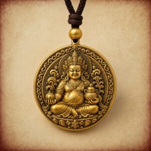 Yellow Dzambhala Fortune Pendant