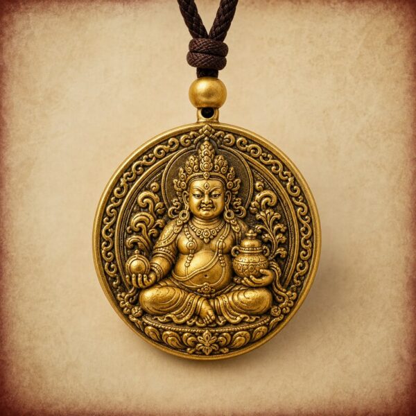 Yellow Dzambhala Fortune Pendant