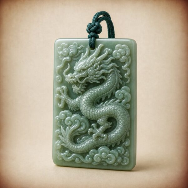 Azure Dragon Jade Plaque