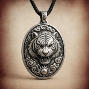 White Tiger Protection Pendant