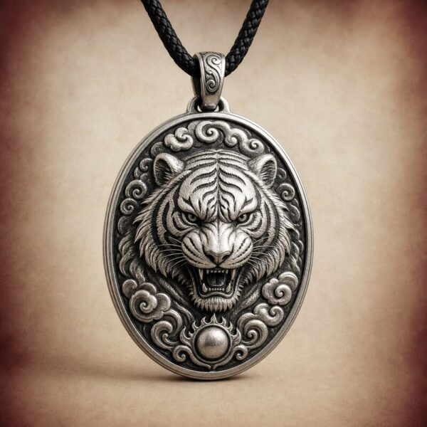 White Tiger Protection Pendant