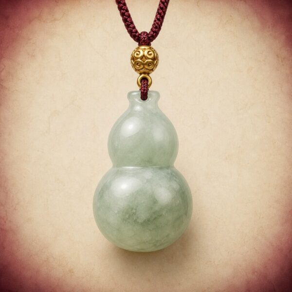 Jade Gourd Fortune Pendant