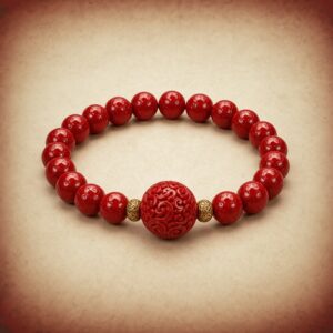 Cinnabar Fortune Bead Bracelet