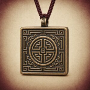 Wealth Seal Bronze Pendant – Bronze Pendant