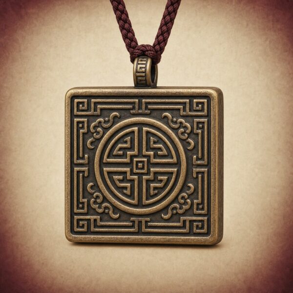 Wealth Seal Bronze Pendant