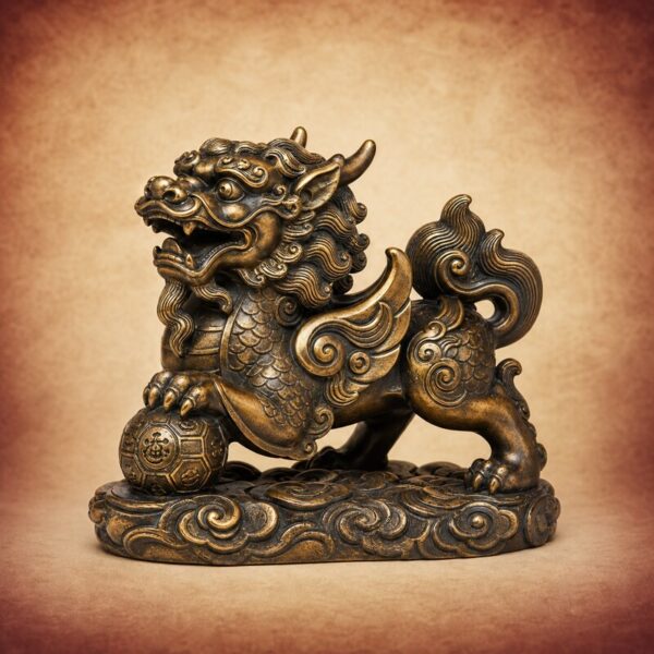 Consecrated Pixiu Bronze Figurine